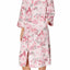 Miss Elaine Pink-Floral Printed Fleece Robe