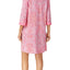 Miss Elaine Pink-Rose Paisley-Printed Snap-Front Robe
