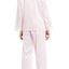 Miss Elaine Pink Stripe Brushed Back Satin Pajama Set