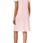 Miss Elaine Pink Texture Striped Embroidered Short Nightgown