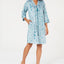 Miss Elaine Printed Brushed Back Satin Zip Robe in Jade Paisley