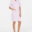 Miss Elaine Printed Brushed Terry Snap Front Robe in Lavender Vines