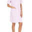 Miss Elaine Printed Brushed Terry Snap Front Robe in Lavender Vines