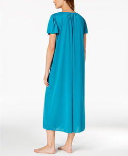 Miss Elaine Tricot Long Gown in Teal thumbnail 3