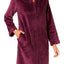 Miss Elaine Wine Jacquard Cuddle Fleece Zip Robe