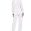 Miss Elaine Wo Floral-print Knit Pajama Set Pink / Mint Abstract Floral