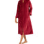 Miss Elaine Wo Jacquard Cuddle Fleece Long Zipper Robe Burgundy