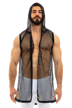 Modus Vivend Black Trapped Camo Fishnet Hoodie thumbnail 2
