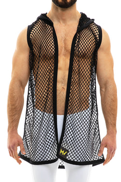 Modus Vivend Black Trapped Camo Fishnet Hoodie thumbnail 1