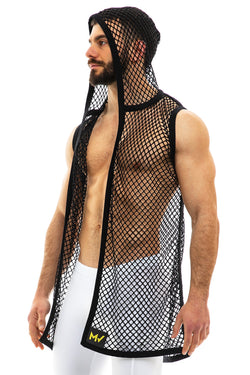 Modus Vivend Black Trapped Camo Fishnet Hoodie thumbnail 3