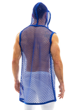 Modus Vivend Blue Trapped Camo Fishnet Hoodie thumbnail 4