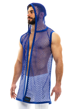 Modus Vivend Blue Trapped Camo Fishnet Hoodie thumbnail 3