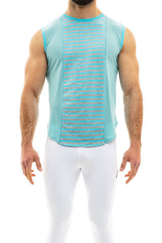 Modus Vivendi Aqua Pop Melange Sleeveless Tank