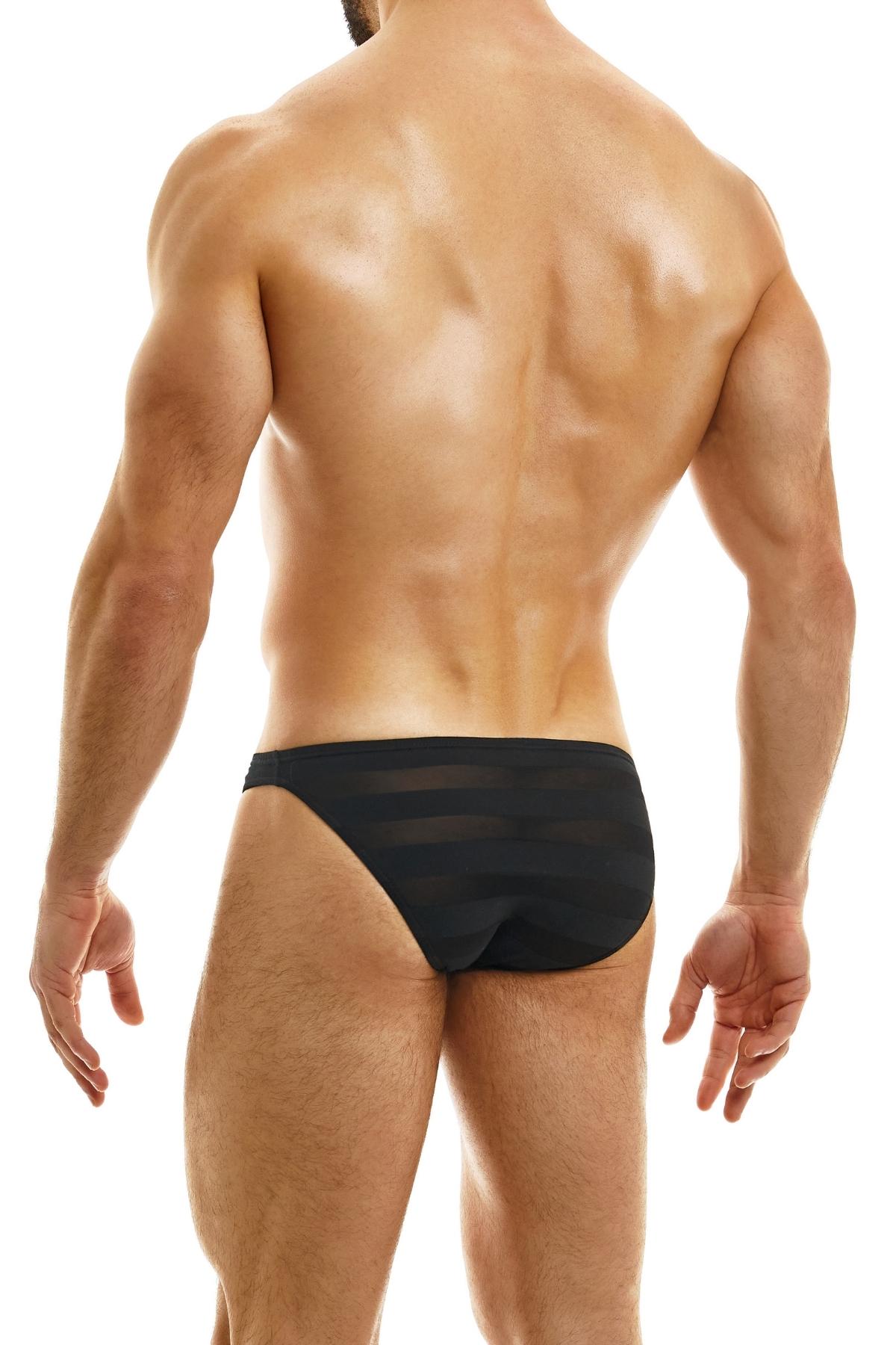 Modus Vivendi Black Mesh Panel Low Cut Brief