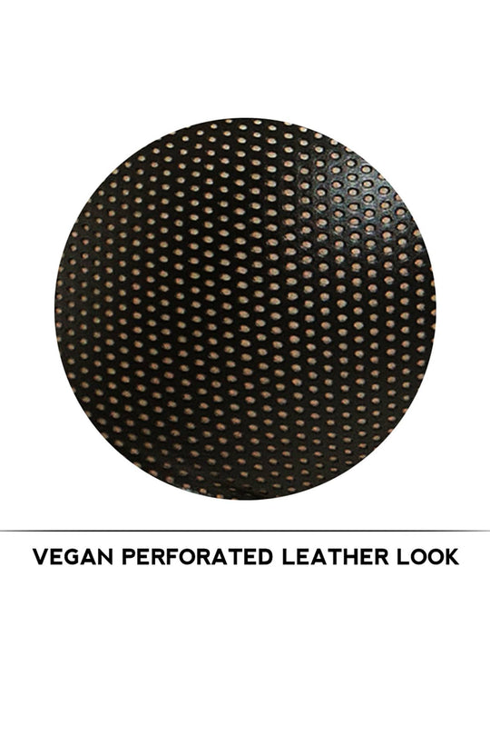 Modus Vivendi Black Perforated Vegan Leather Backless Brief