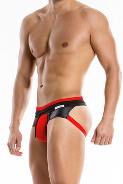 Modus Vivendi Black/Red Leather-Look Blend Jock thumbnail 1