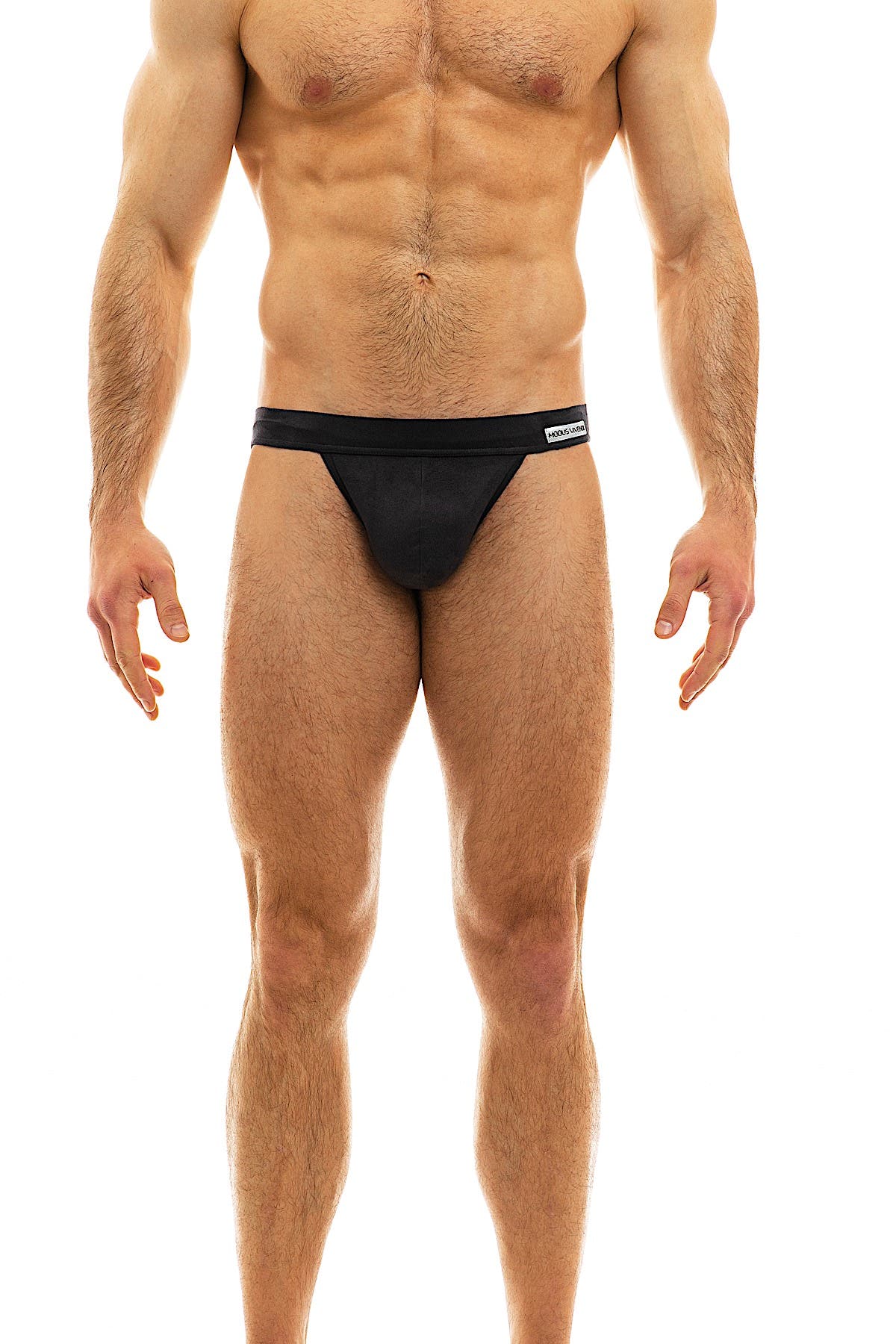 Modus Vivendi Black Suede Tanga Brief