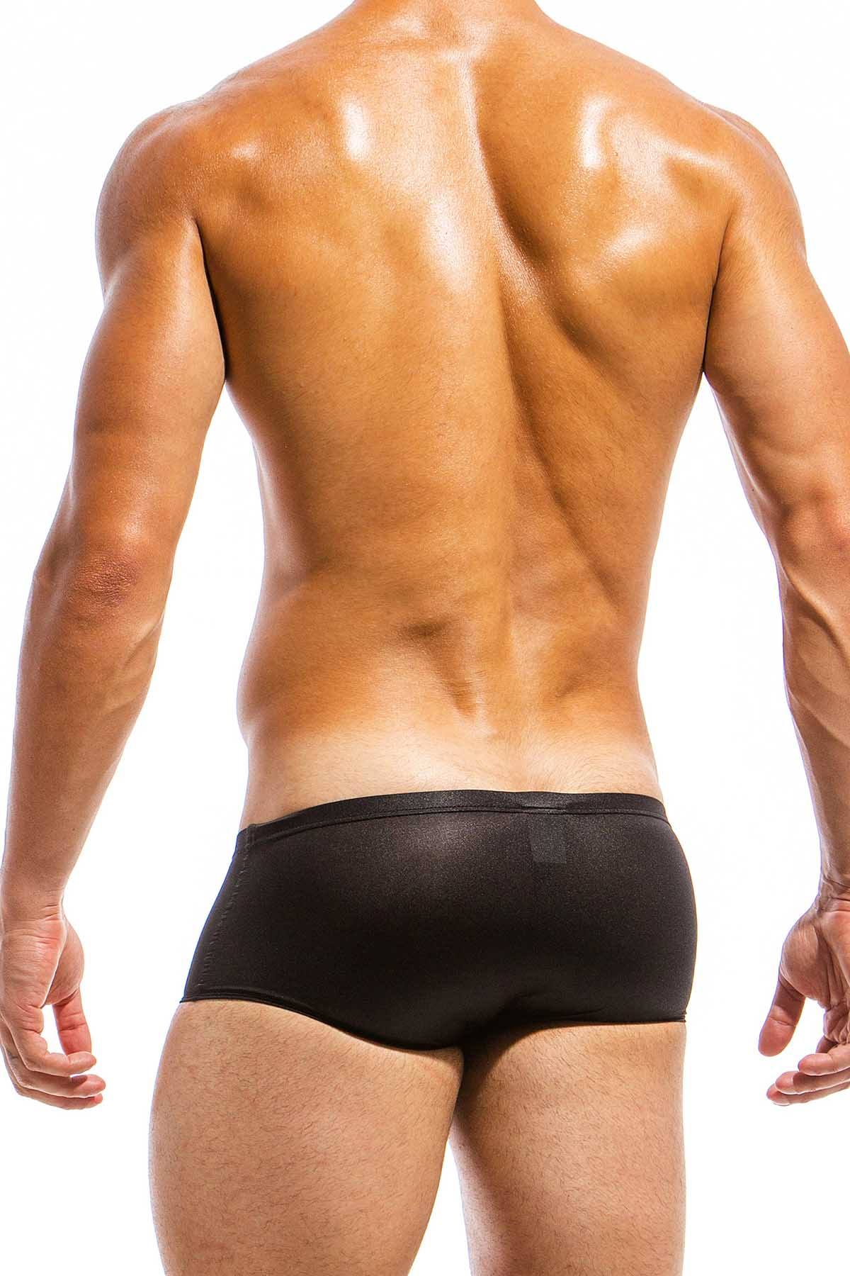 Modus Vivendi Black Tricky Convertible Brazil-Cut Swim Trunk