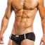 Modus Vivendi Black Tricky Convertible Brazil-Cut Swim Trunk