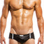 Modus Vivendi Black Tricky Convertible Brazil-Cut Swim Trunk