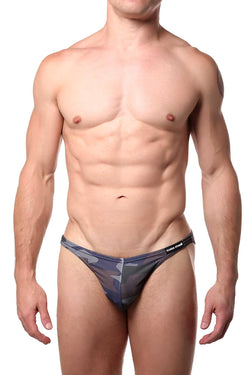 Modus Vivendi Blue-Camo Low-Cut Swim Brief thumbnail 4
