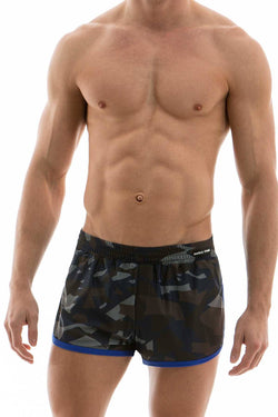 Modus Vivendi Blue-Camo Side-Split Swim Short thumbnail 2