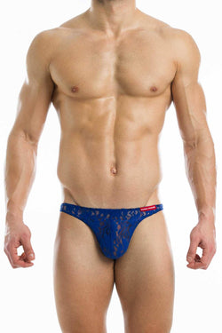 Modus Vivendi Blue Floral-Lace Low-Cut Brief thumbnail 1