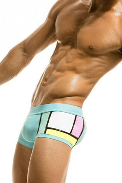 Modus Vivendi Blue Mondrian Brazil Cut Swim Trunk thumbnail 2