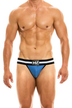 Modus Vivendi Blue Perforated Vegan Leather Sports Brief thumbnail 2