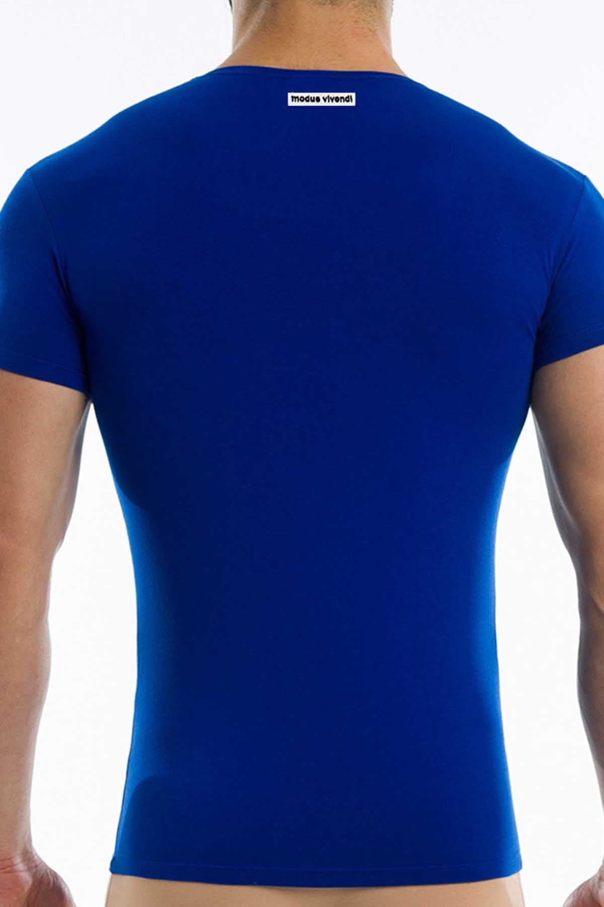Modus Vivendi Blue Plain V-Shirt