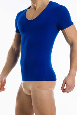 Modus Vivendi Blue Plain V-Shirt thumbnail 2