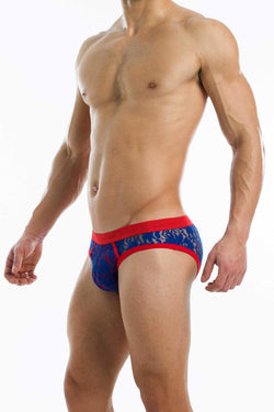 Modus Vivendi Blue/Red Floral-Lace Brief thumbnail 2