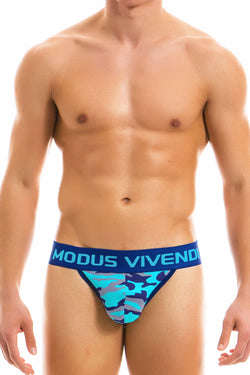 Modus Vivendi Camo Tanga Brief Aqua thumbnail 1