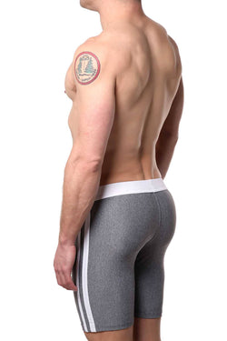 Modus Vivendi Carbon-Grey Melanze Biker-Style Swim Short thumbnail 2