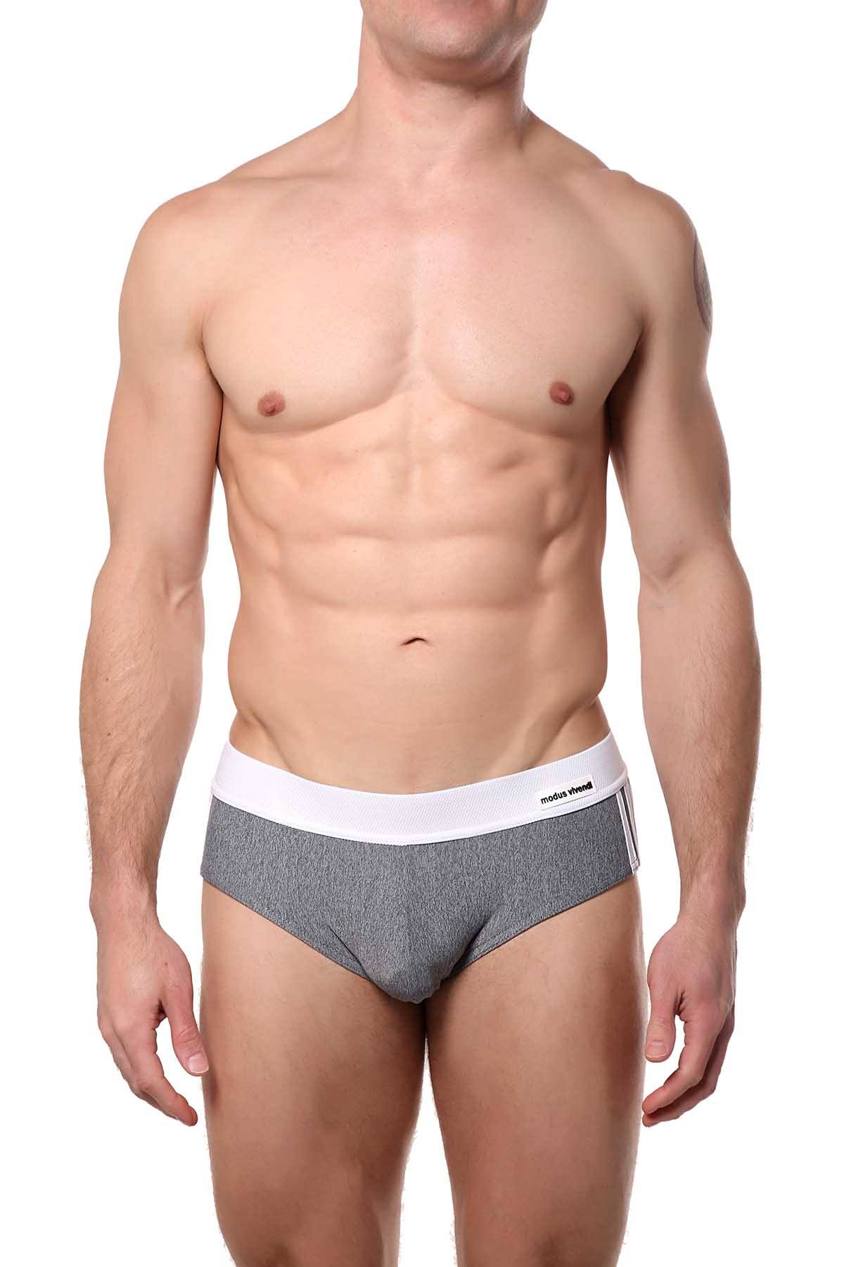 Modus Vivendi Carbon-Grey Melanze Swim Brief