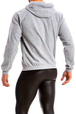 Modus Vivendi Grey Bull Hoodie/Bomber 2-in-1 Jacket thumbnail 2