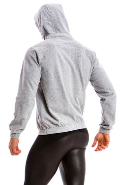 Modus Vivendi Grey Bull Hoodie/Bomber 2-in-1 Jacket thumbnail 3