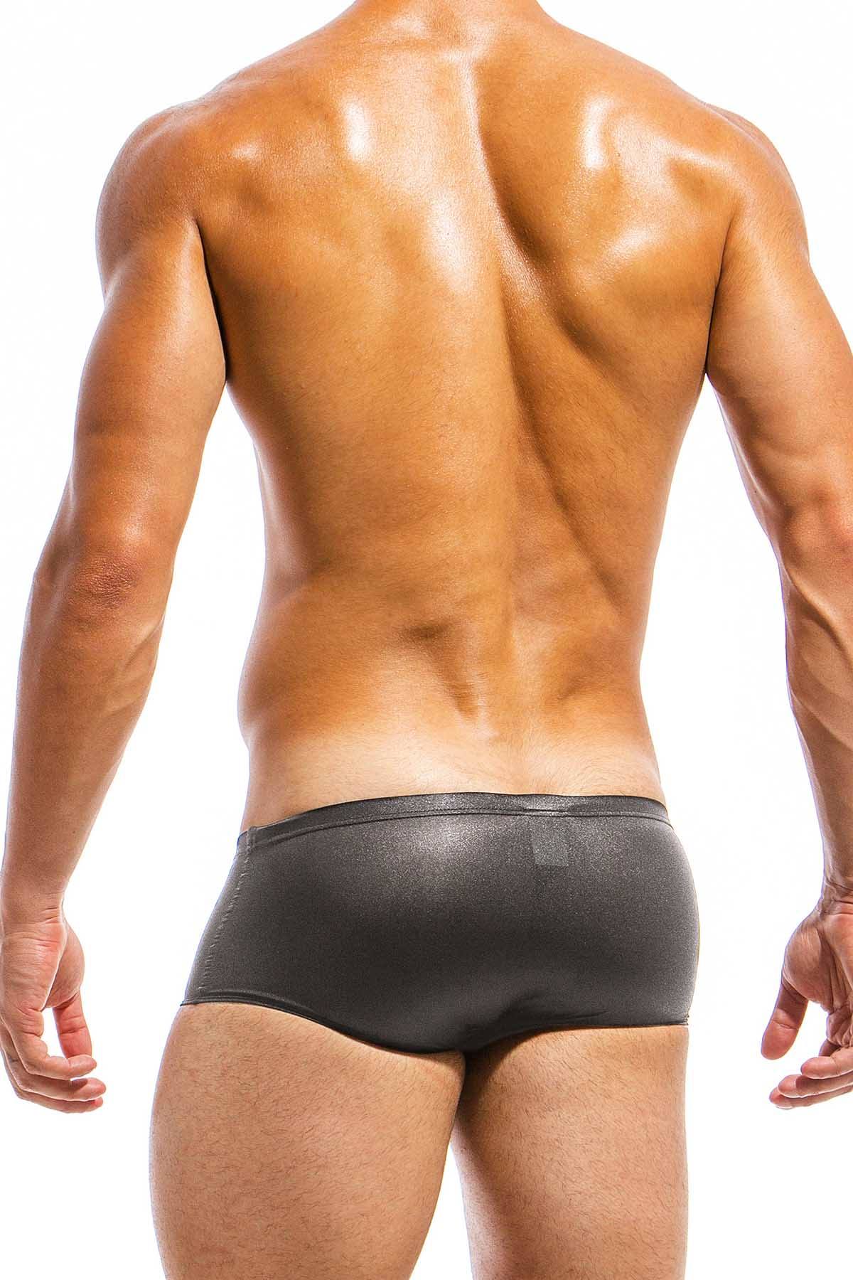 Modus Vivendi Grey Tricky Convertible Brazil-Cut Swim Trunk