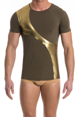 Modus Vivendi Khaki/Gold Dusk2Dawn T-Shirt thumbnail 2