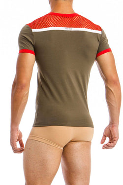 Modus Vivendi Khaki Multi C-Through T-Shirt thumbnail 3