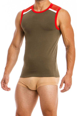 Modus Vivendi Khaki Multi C-Through Tank Top thumbnail 2