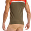 Modus Vivendi Khaki Multi C-Through Tank Top