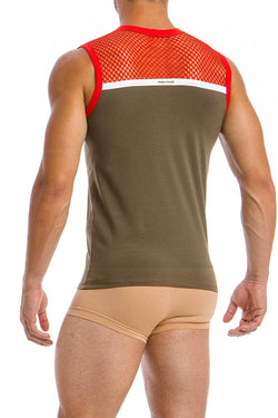 Modus Vivendi Khaki Multi C-Through Tank Top thumbnail 3