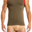 Modus Vivendi Khaki Multi C-Through Tank Top