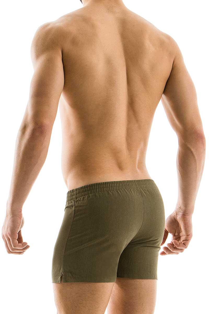 Modus Vivendi Khaki Plain Loose-Fit Boxer