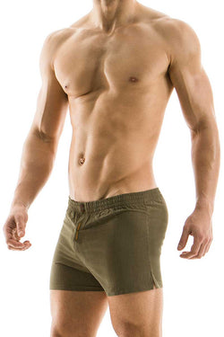 Modus Vivendi Khaki Plain Loose-Fit Boxer thumbnail 2