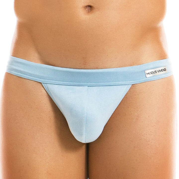 Modus Vivendi Light Blue Suede Tanga Brief