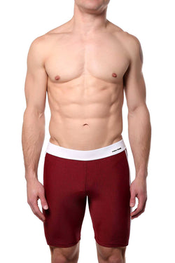 Modus Vivendi Red Melanze Biker-Style Swim Short thumbnail 1