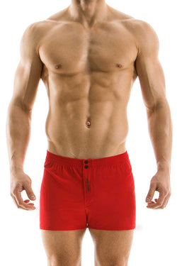 Modus Vivendi Red Plain Loose-Fit Boxer thumbnail 1