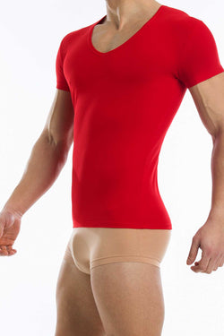 Modus Vivendi Red Plain V-Shirt thumbnail 2
